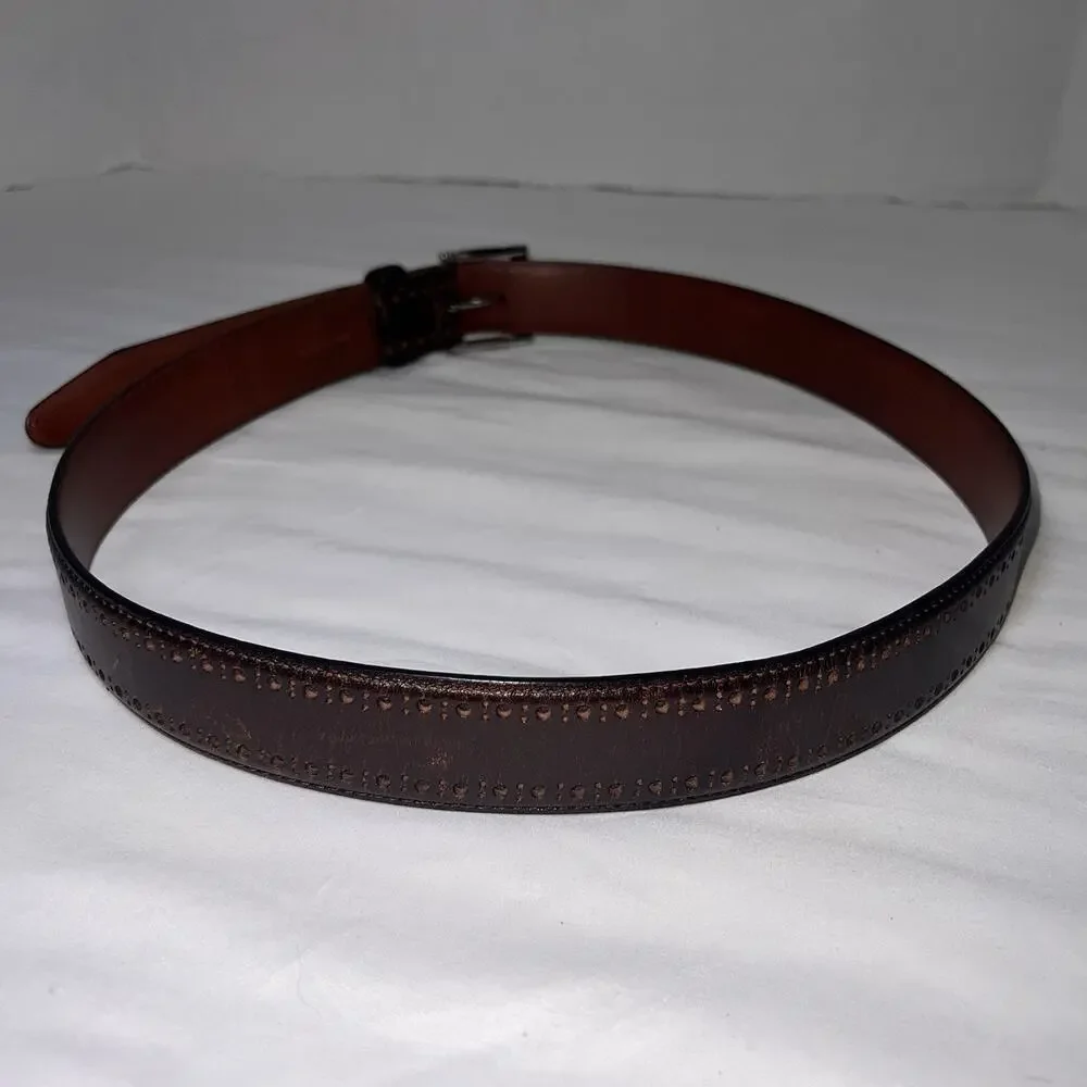 Johnston & Murphy Belt Men’s Size 38 Brown Leather Business Office Work 75-7404